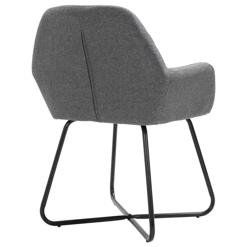 Lot de 2 chaises de salle à manger cuisine design moderne tissu gris foncé CDS020541
