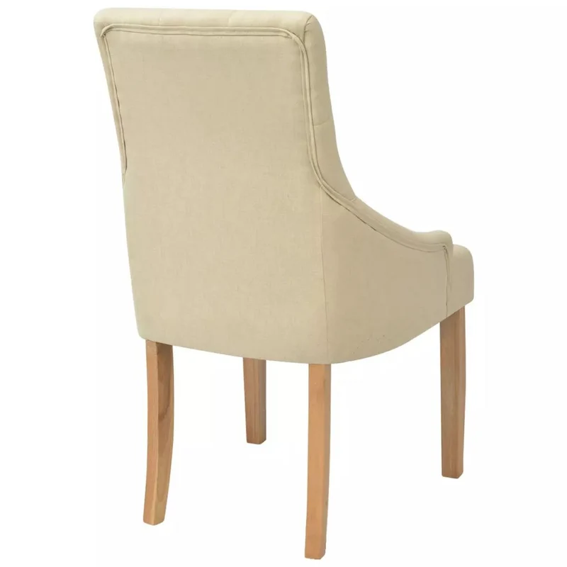 Lot de 4 chaises de salle à manger cuisine design luxueux et charmant en tissu crème CDS021476