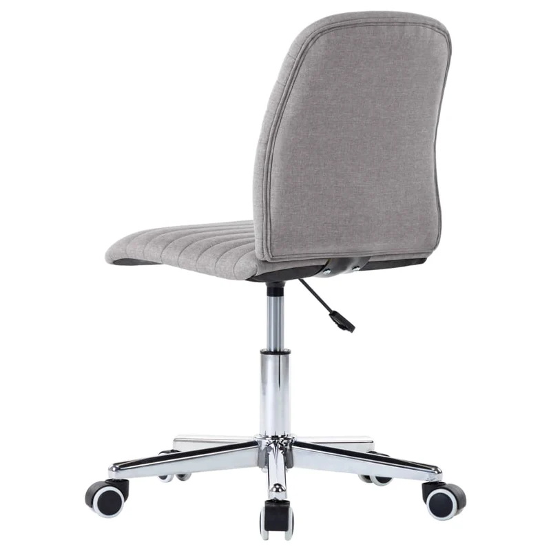 Lot de 2 chaises de salle à manger cuisine sur roulettes hauteur réglable en tissu gris clair CDS020494
