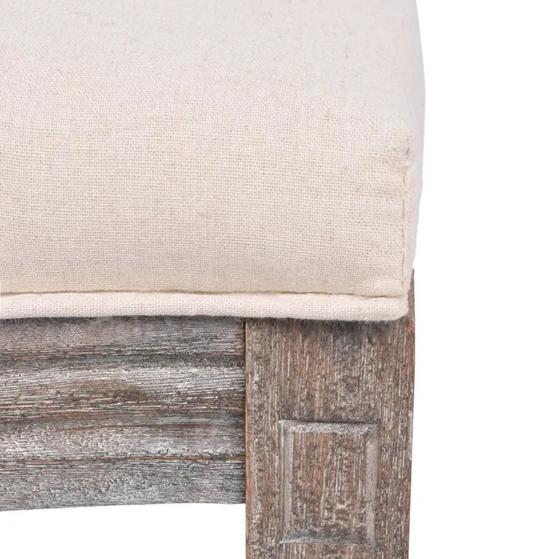 Lot de 4 chaises de salle à manger cuisine design classique en tissu crème CDS021469