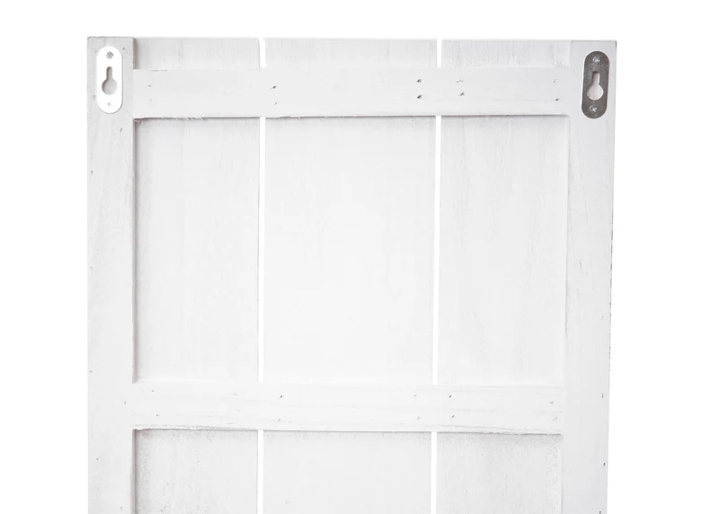 Étagère murale en bois 3 niveaux 150x33x13cm bois massif vintage blanc/gris foncé shabby 04_0005178