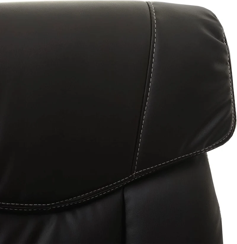 Fauteuil chaise de bureau sur roulettes pivotante hauteur réglable synthétique noir 04_0001802