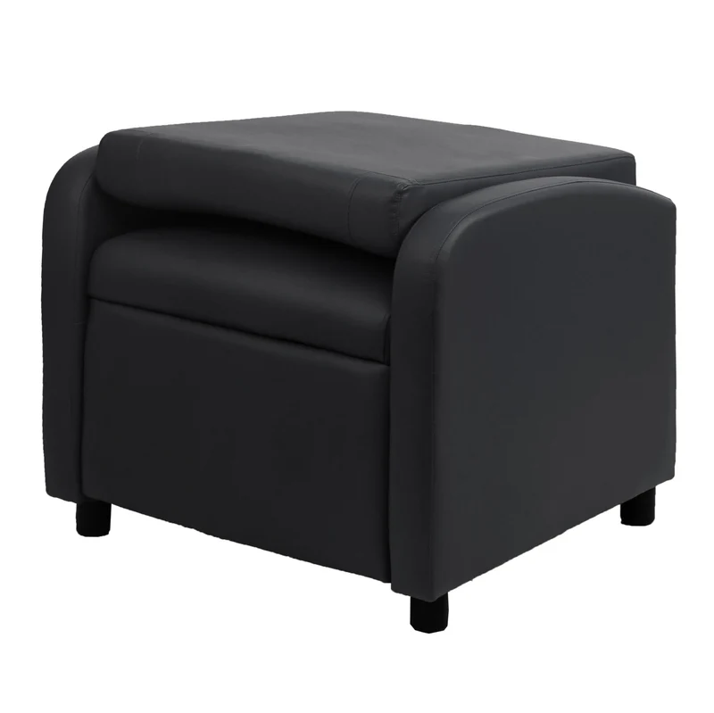 Fauteuil TV relax synthétique pliable 99x70x75cm synthétique noir 04_0002005