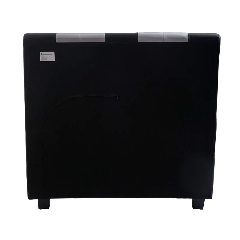 Lit pour enfant voiture sommier à lattes synthétique bois 190x100cm noir-argenté 04_0003619