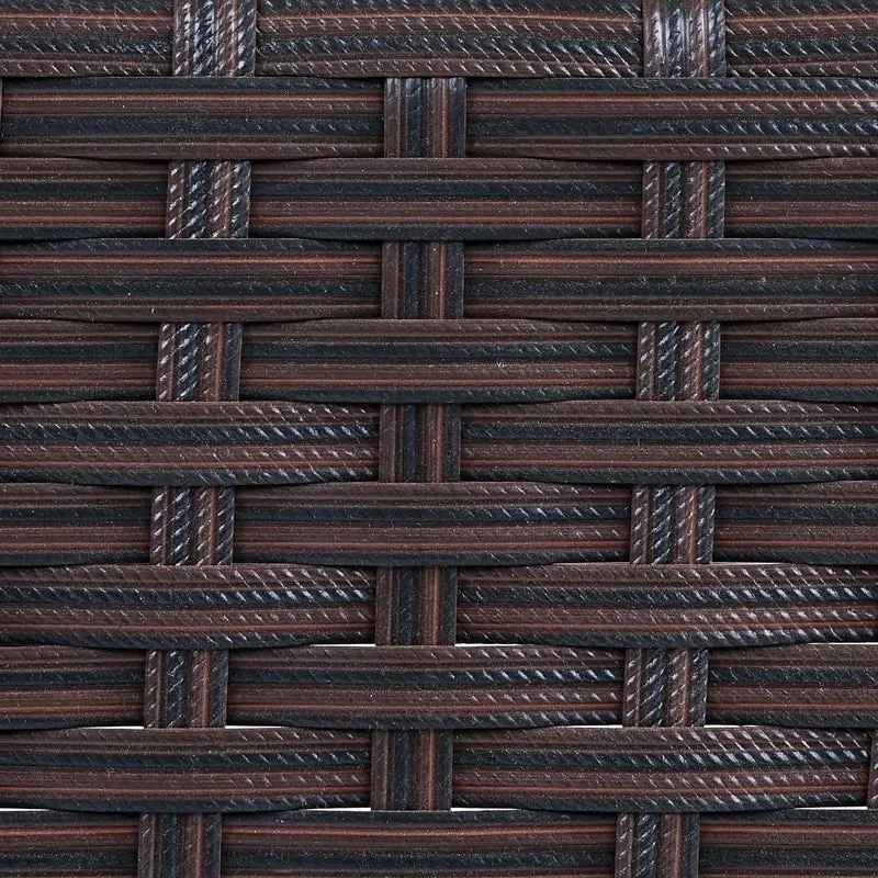 Banc de jardin 3 places 154 cm en polyrotin marron coussins crème 04_0001103