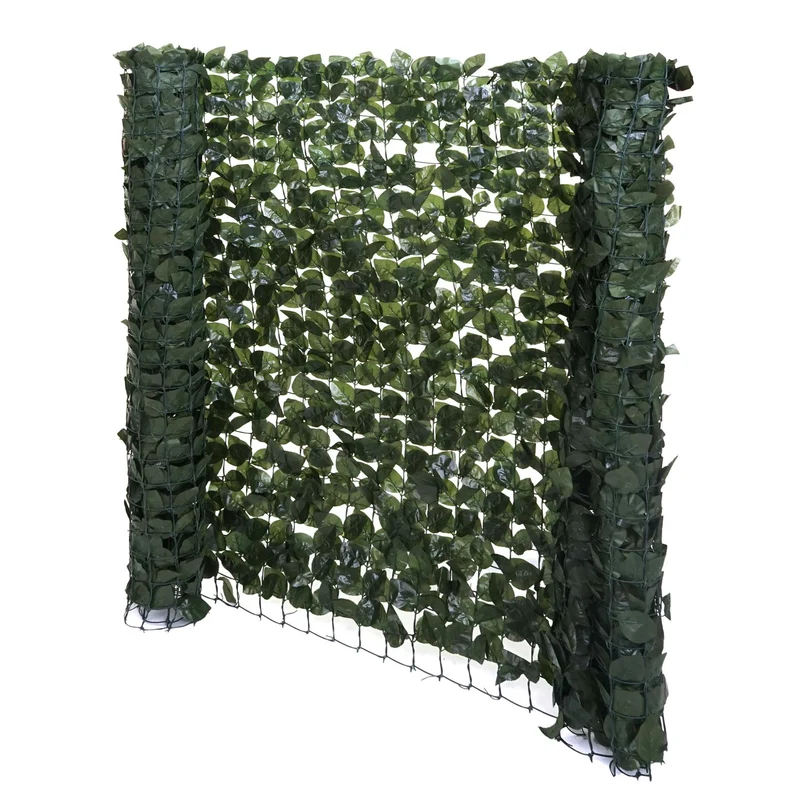 Brise-vue pour balcon pare-vue haie revêtement de protection contre le vent pour clôture de terrasse 300x100cm vert foncé 04_0001085