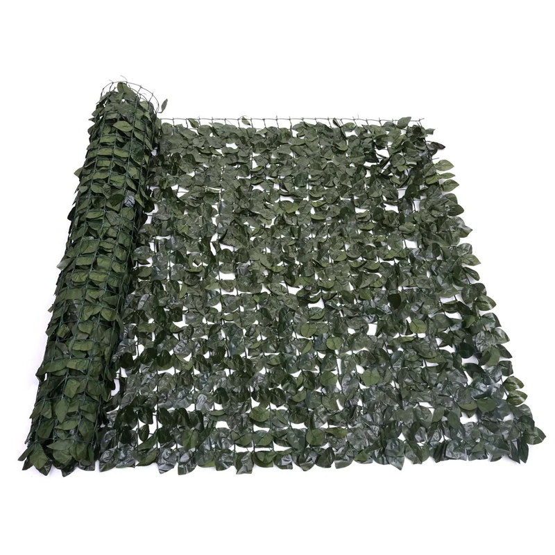 Brise-vue pour balcon pare-vue haie revêtement de protection contre le vent pour clôture de terrasse 300x100cm vert foncé 04_0001085