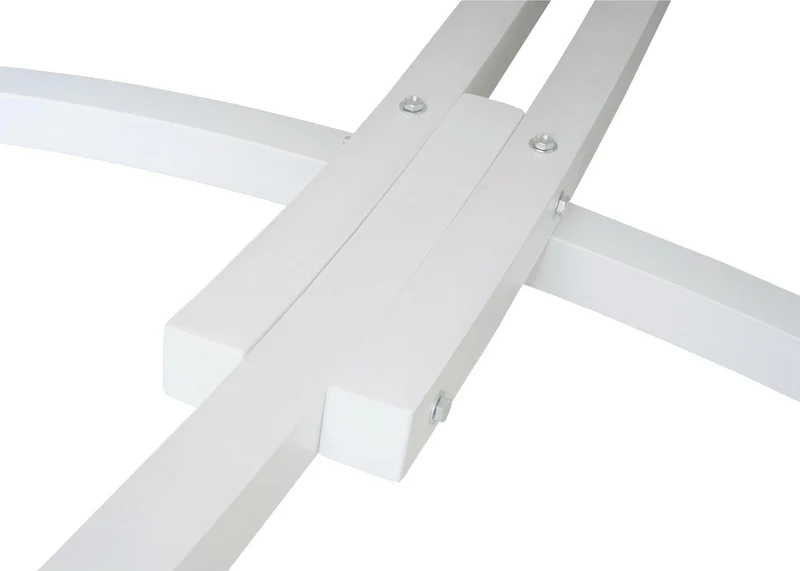 Hamac balançoire suspendue jusqu'à 200kg avec toile pour protection solaire cadre en bois 420cm 2 personnes blanc crème 04_0003394
