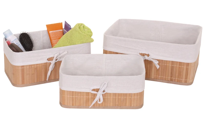 Lot de 3 paniers de rangement salle de bain en bamboo couleurs naturelles 04_0002998