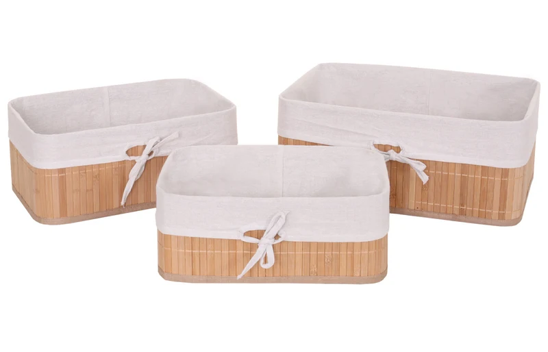 Lot de 3 paniers de rangement salle de bain en bamboo couleurs naturelles 04_0002998
