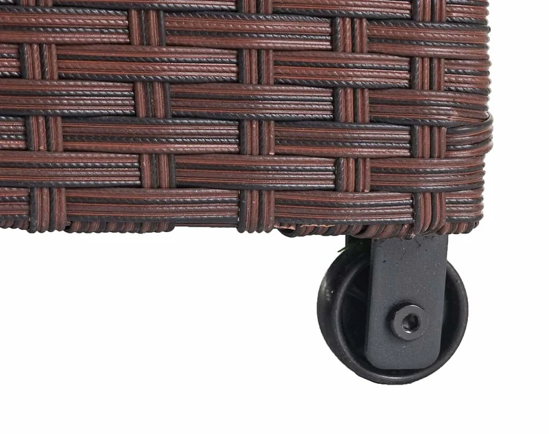 Coffre de rangement pour jardin en polyrotin avec roulettes rangement coussins 51x100x50cm 170L 04_0002576