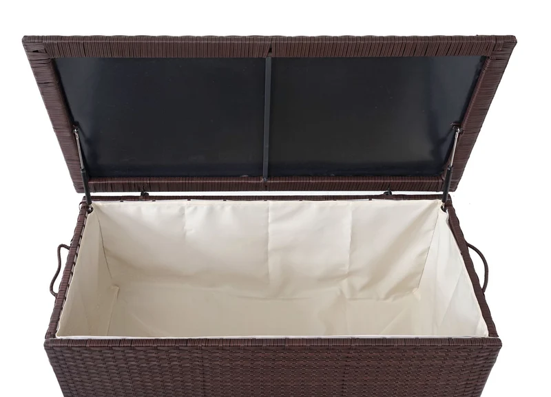 Coffre de rangement pour jardin en polyrotin avec roulettes rangement coussins 51x100x50cm 170L 04_0002576
