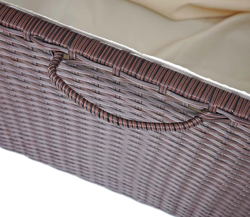 Coffre de rangement pour jardin en polyrotin avec roulettes rangement coussins 51x100x50cm 170L 04_0002576