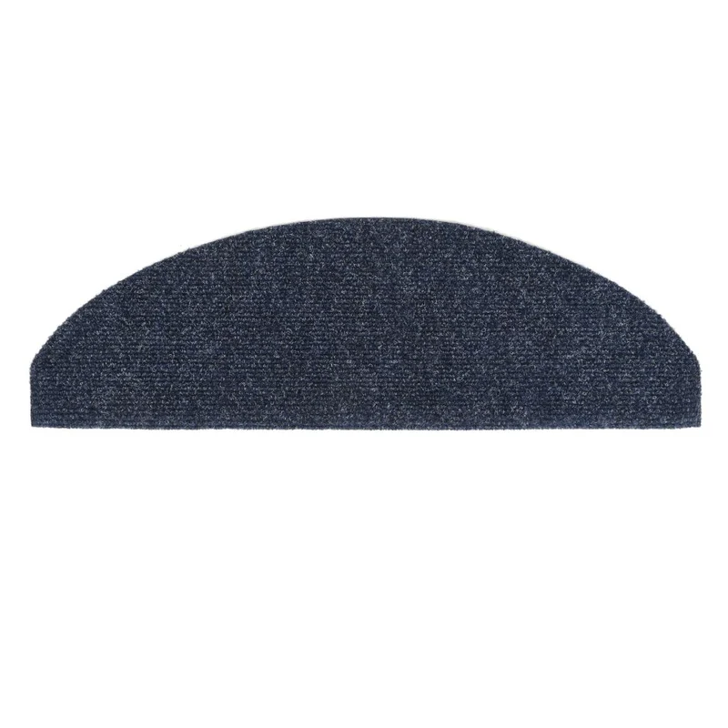 Tapis d'escalier auto-adhésif Poinçon aiguilleté 15 pièces Bleu DEC023315