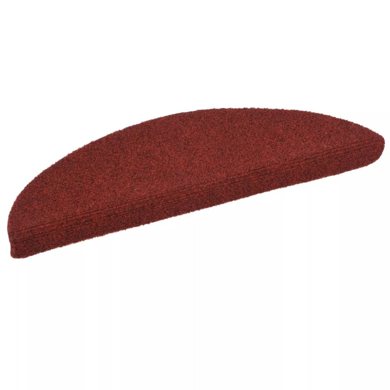 Tapis d'escalier auto-adhésif Poinçon aiguilleté 15 pièces Rouge DEC023308