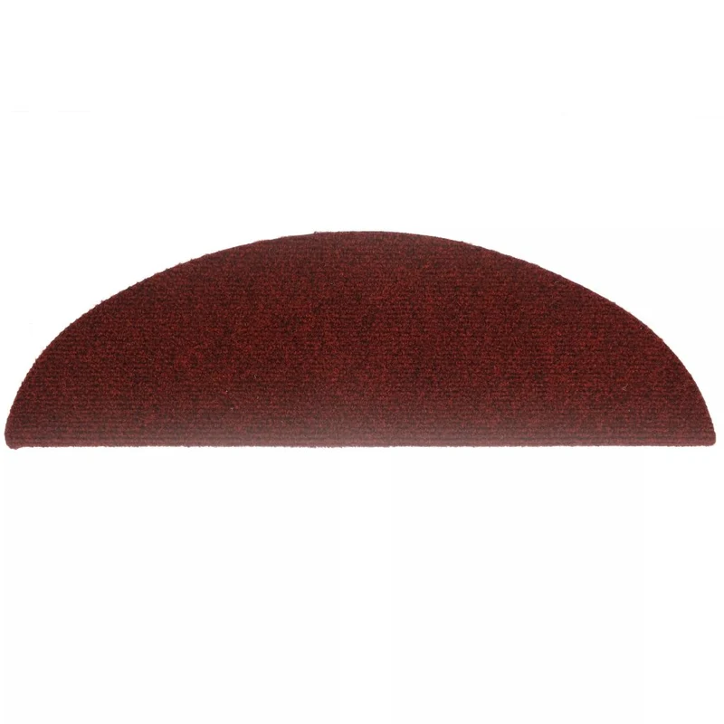 Tapis d'escalier auto-adhésif Poinçon aiguilleté 15 pièces Rouge DEC023308