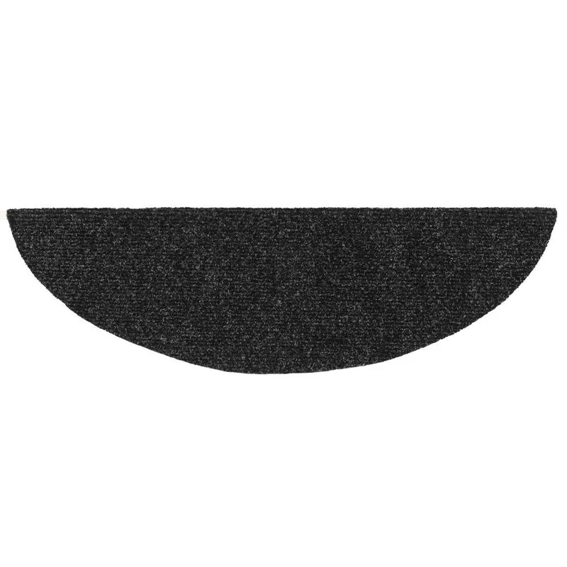 Tapis d'escalier auto-adhésif 15 pièces 54 x 16 x 4 cm Gris foncé DEC023305