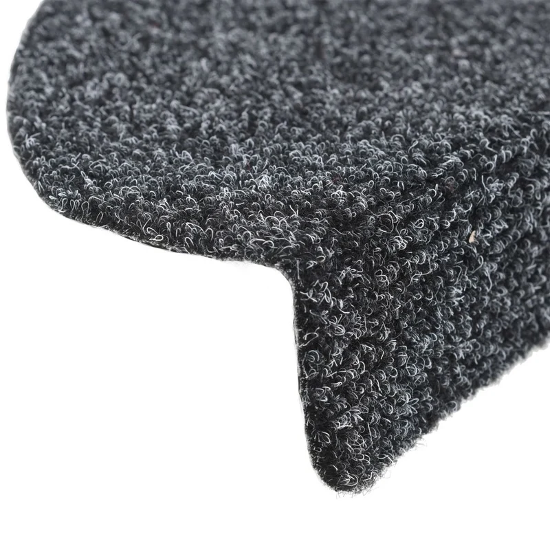 Tapis d'escalier auto-adhésif 15 pièces 54 x 16 x 4 cm Gris foncé DEC023305