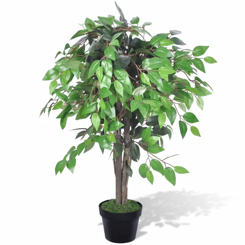 Palmier artificiel plastique avec pot 90 cm vert DEC021891