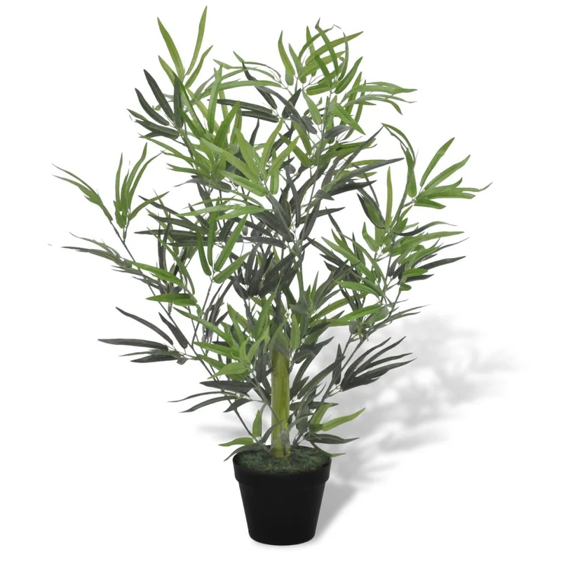 Bambou artificiel avec pot 80 cm vert DEC021895