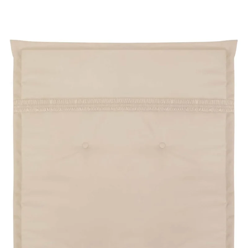 Lot de 4 coussins de chaise de jardin en tissu crème 120x50x3 cm DEC021547