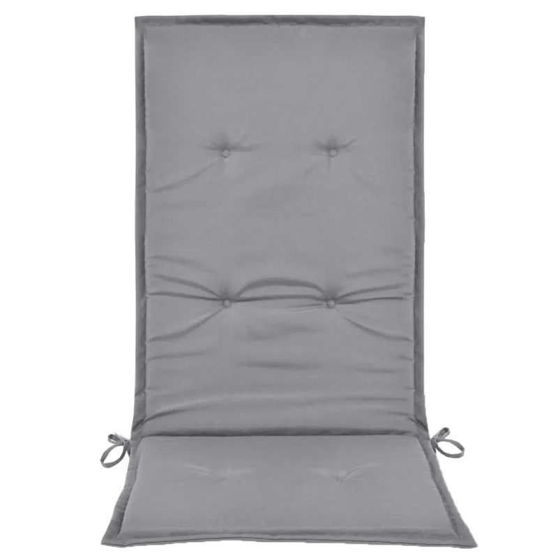 Lot de 2 coussins de chaise de jardin en tissu gris 120x50x3 cm DEC021544