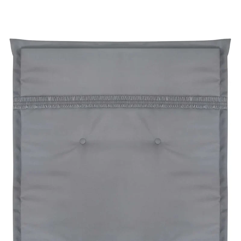 Lot de 2 coussins de chaise de jardin en tissu gris 120x50x3 cm DEC021544