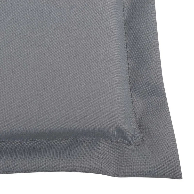Lot de 2 coussins de chaise de jardin en tissu gris 120x50x3 cm DEC021544