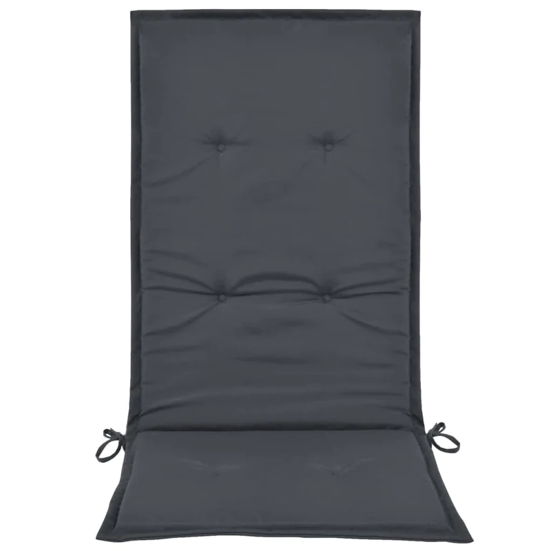 Lot de 4 coussins de chaise de jardin en tissu anthracite 120x50x3 cm DEC021543