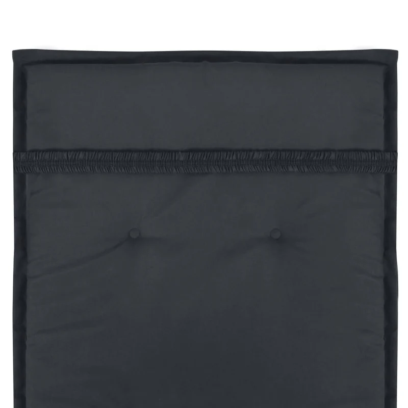 Lot de 4 coussins de chaise de jardin en tissu anthracite 120x50x3 cm DEC021543