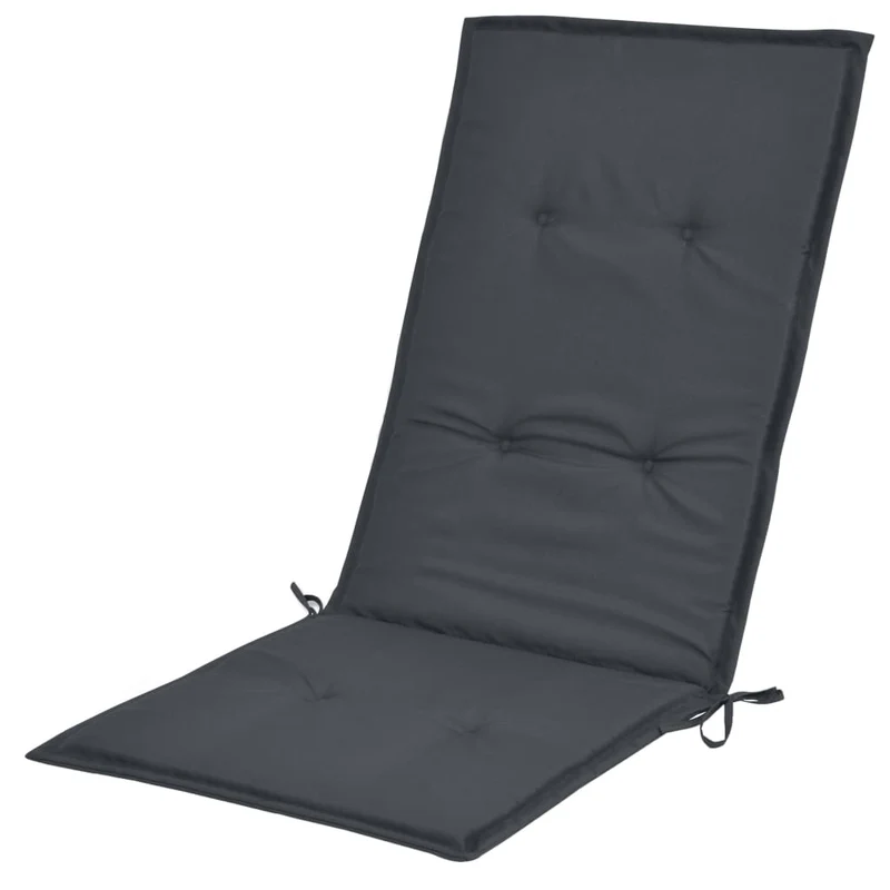Lot de 2 coussins de chaise de jardin en tissu anthracite 120x50x3 cm DEC021542
