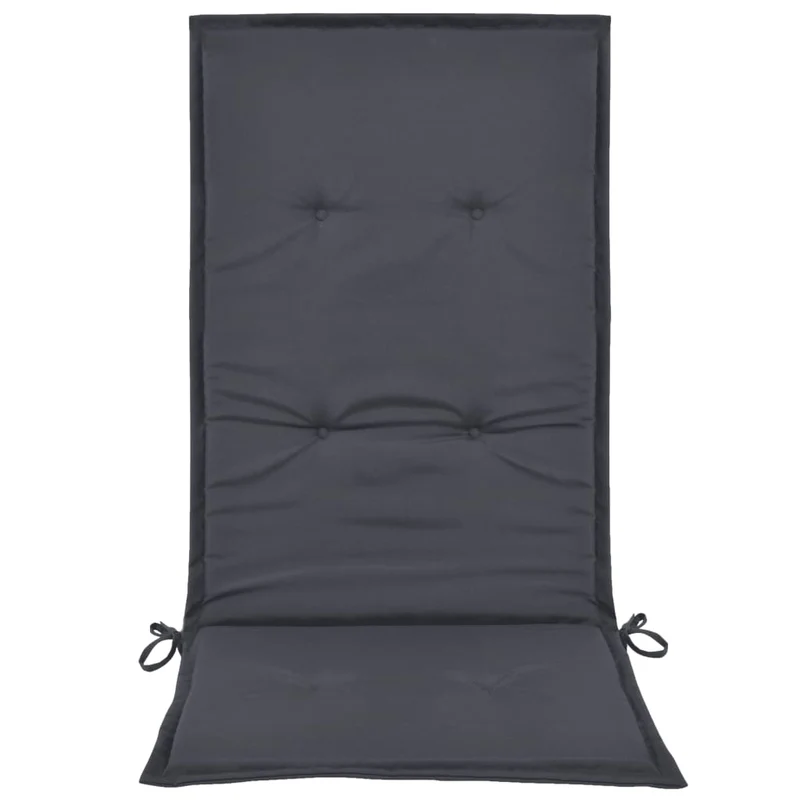 Lot de 2 coussins de chaise de jardin en tissu anthracite 120x50x3 cm DEC021542