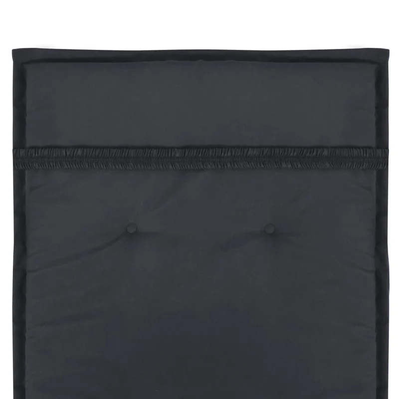Lot de 2 coussins de chaise de jardin en tissu anthracite 120x50x3 cm DEC021542