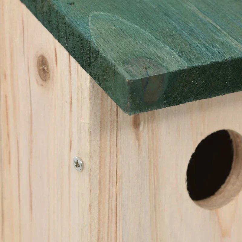 Nichoir oiseaux pour extérieur 4 pièces en bois 12x12x22 cm DEC020829