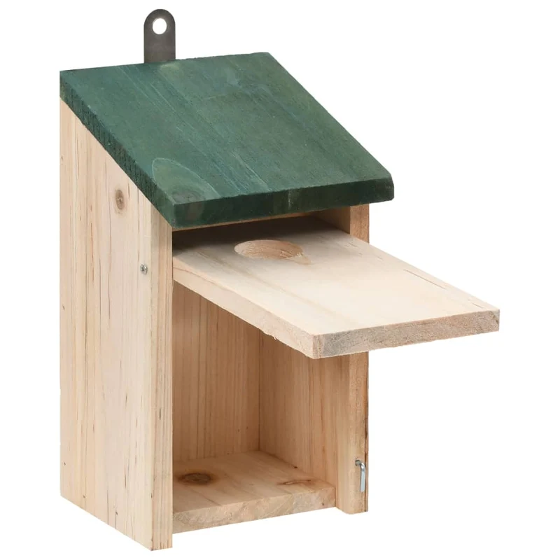 Nichoir oiseaux pour extérieur 4 pièces en bois 12x12x22 cm DEC020829