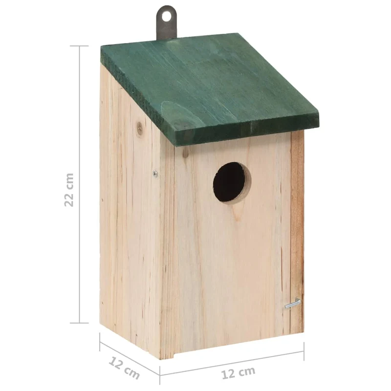 Nichoir oiseaux pour extérieur 4 pièces en bois 12x12x22 cm DEC020829