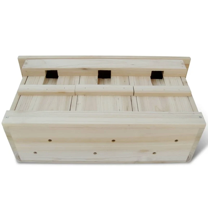 Nichoir décoration extérieur maison d'oiseaux moineau en bois 2 pièces 44x15,5x21,5 cm DEC020826