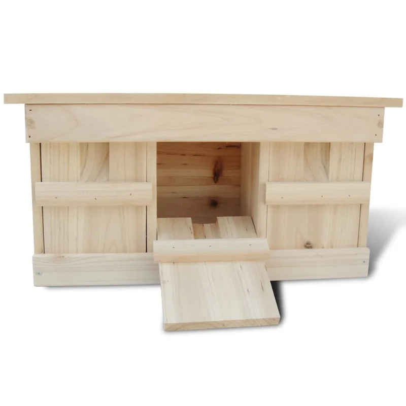 Nichoir décoration extérieur maison d'oiseaux moineau en bois 2 pièces 44x15,5x21,5 cm DEC020826