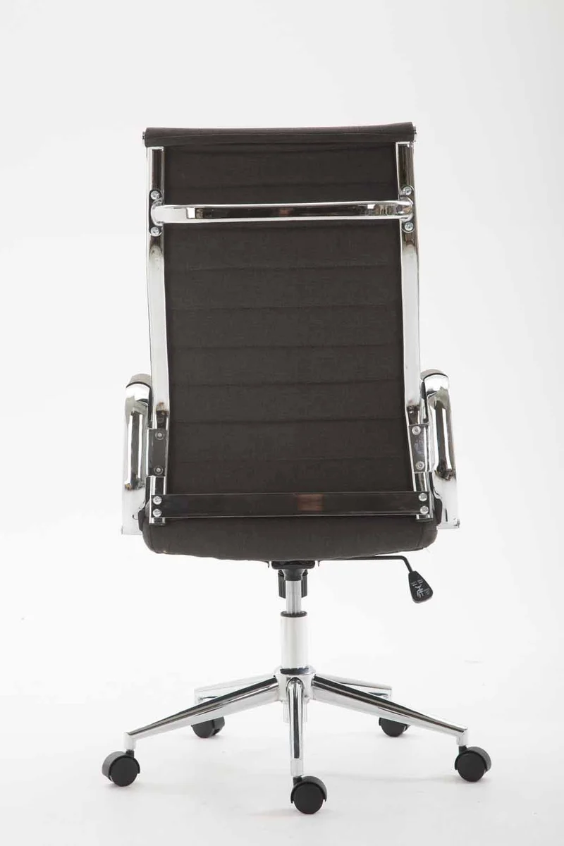 Fauteuil de bureau en tissu gris foncé avec assise rembourrée pivotant BUR10234