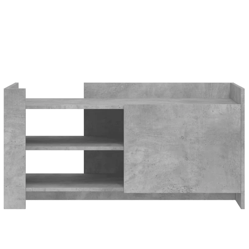 Table basse avec étagères design moderne et contemporaine 100 x 50 x 50 cm bois d'ingénierie gris DEC039237