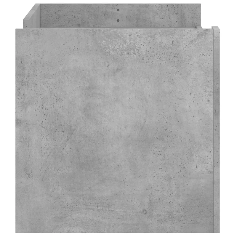 Table basse avec étagères design moderne et contemporaine 100 x 50 x 50 cm bois d'ingénierie gris DEC039237