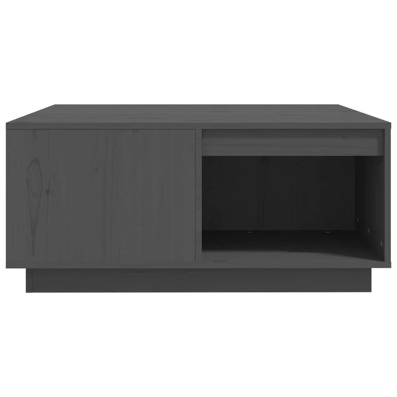 Table basse design moderne et contemporaine 80 x 81 x 36,5 cm bois massif de pin gris DEC039208
