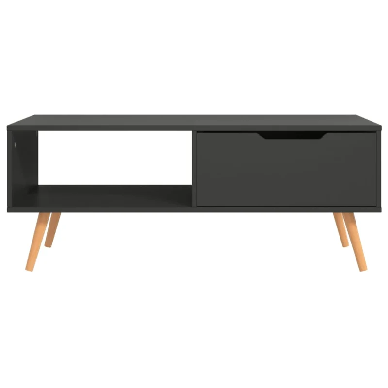 Table basse design moderne et contemporaine 100 x 49,5 x 43 cm bois d'ingénierie gris DEC039147