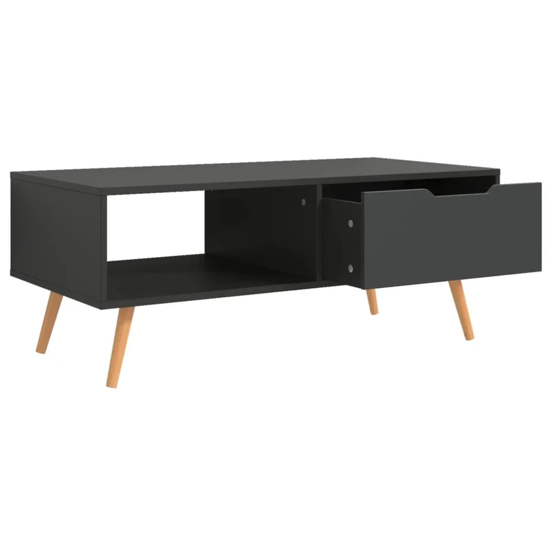 Table basse design moderne et contemporaine 100 x 49,5 x 43 cm bois d'ingénierie gris DEC039147