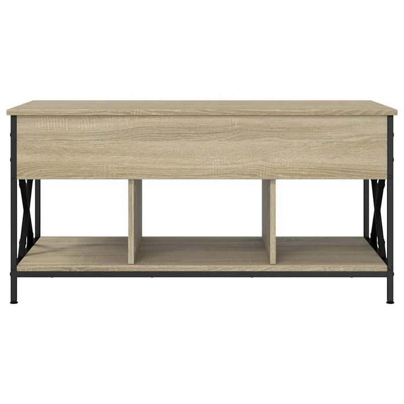 Table basse design moderne et contemporaine 100 x 55 x 50cm bois d'ingénierie et métal DEC038883