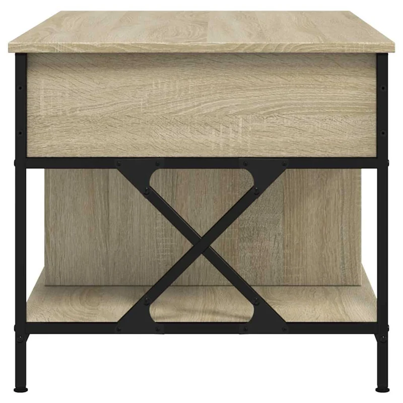 Table basse design moderne et contemporaine 100 x 55 x 50cm bois d'ingénierie et métal DEC038883