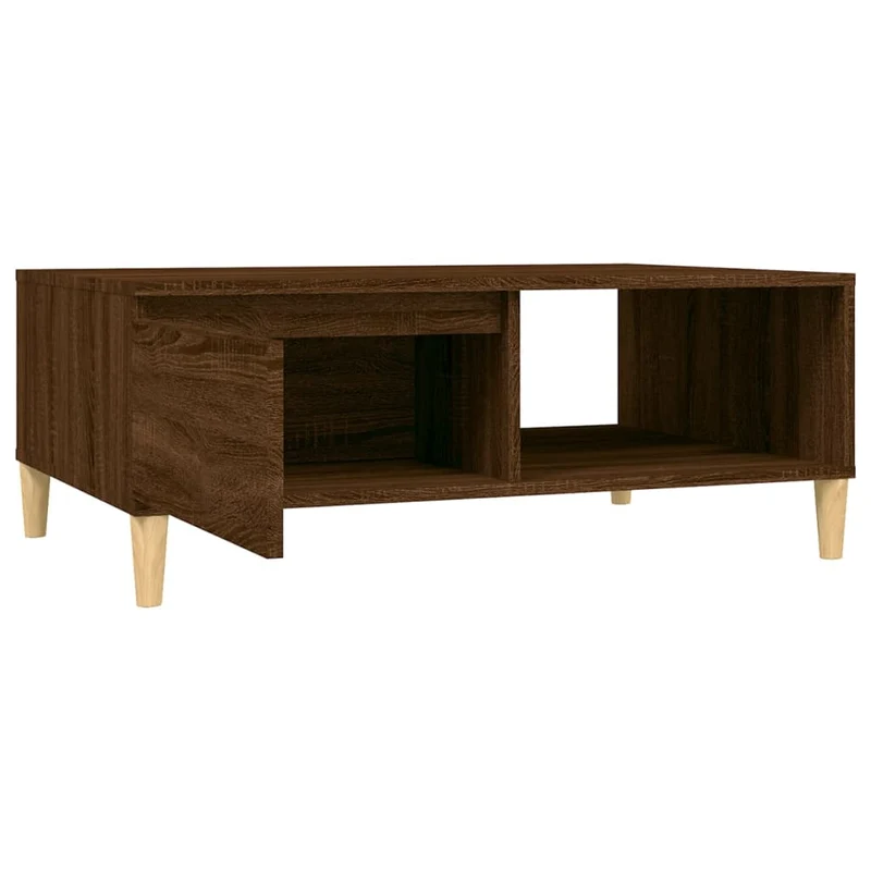 Table basse design moderne et contemporaine 90 x 60 x 35 cm bois d'ingénierie marron DEC038824