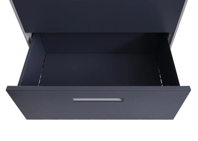 Armoire meuble de bureau avec 3 tiroirs en acier verrouillable 103x76x46 cm gris-gris foncé 04_0006415