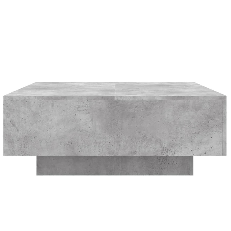 Table basse design moderne et contemporaine 80 x 80 x 31 cm bois d'ingénierie gris DEC039345