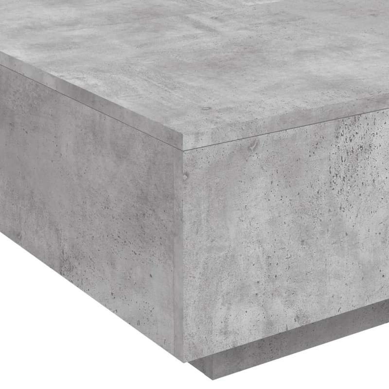 Table basse design moderne et contemporaine 80 x 80 x 31 cm bois d'ingénierie gris DEC039345